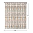 thumbnail image 5 of Brown Geometric Triangle Diamond Pattern Shower Curtain 72"x84" ,Bathroom Decorative Shower Curtains Set with 12 Hooks,Modern Waterproof Washable Shower Curtain, 5 of 6