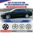 thumbnail image 2 of 4PCS/Set 18" Steel Wheel Hubcaps Compatible with 2014-2020 Chevy Impala,Bolt-on Installation,Heavy Duty PP Material,Black Matte, 2 of 7