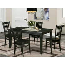 Modern Dining Set - 5 Piece Wood Table & Chairs - 36x60 Rectangle - Kitchen Dining Room Furniture
