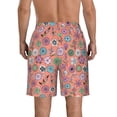 thumbnail image 3 of KLL Color Flowers Men's Casual Summer Beach Shorts Hawaiian Shorts with Pockets-Small, 3 of 5