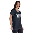 thumbnail image 2 of Inkmeso Vaccinated And Ready To Travel Funny Pro-Vaccine V-Neck T-shirt For Womens, 2 of 8