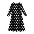 thumbnail image 3 of Inglocry Girls Maxi Dress Casual Holiday Long Dresses with Pockets Round Neck Cute Dresses For Teens 5-14 Black 7-8Y, 3 of 4