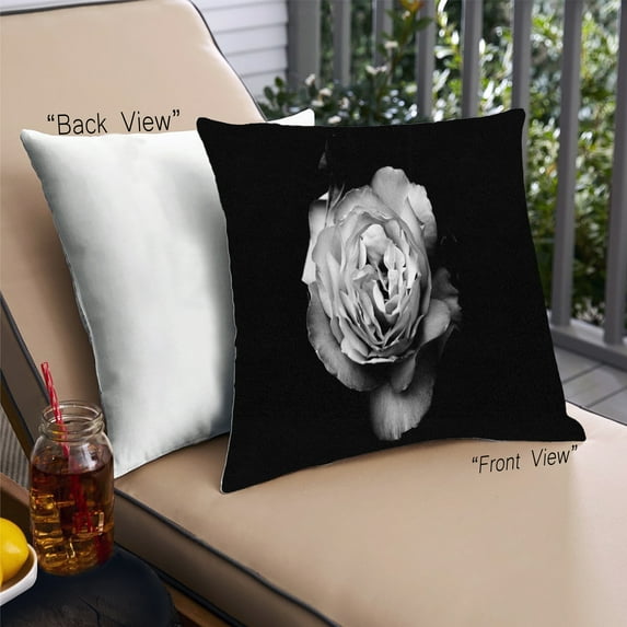 Ahgly Company Color Focus Black Outdoor Throw Pillow, 18 inch by 18 inch