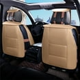 thumbnail image 3 of Tuqiang Car Seat Covers Full Set Leather for Mercedes-Benz for C32AMG 2008-Present Airbag-Safe Auto Seat Covers - Full 5-Seat Waterproof Set Beige, 3 of 6