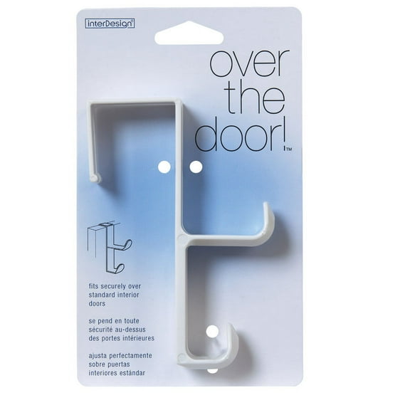 iDesign Plastic White 1 In. Over-the-Door Hook 16101