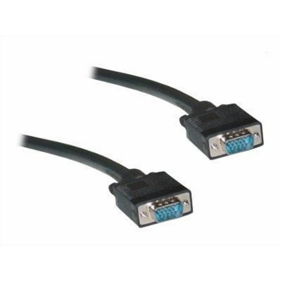 SVGA Cable, Black, HD15 Male, Coaxial Construction, Double Shielded, 50 foot