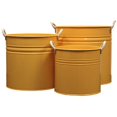 thumbnail image 1 of Houston International Trading 6720E SAFF Enameled Galvanized Planters with Rope Handle, Saffron, 1 of 1