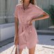 thumbnail image 1 of Vestido de verano, vestido camisero para mujer, vestido de oficina puro, camisa de manga corta, máxima comodidad, 1 of 6