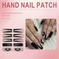 thumbnail image 6 of RAGUPEL 24Pcs Glue on Nails for Women,Diamond Nail Tips Square,Embossed Flower Fake Nails,Press on Nails Long for Photography,Red Carpet and Stage,Style2, 6 of 7