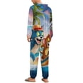 thumbnail image 3 of Tom And Jerry Unisex Onesie Pajamas Zipper Jumpsuit Hooded One Piece Sleepwear for Family Mens Womens, 3 of 8
