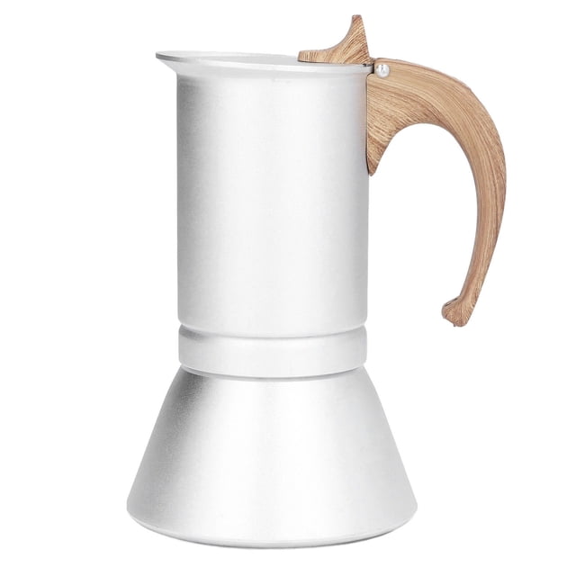 Cafetera italiana profesional de metal para el hogar, para viajes, color plateado, 300 ml
