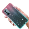 thumbnail image 4 of OnePlus Nord N200 5G Case With Built-in Screen Protector, Rosebono Hybrid Glitter Sparkle Transparent Colorful Gradient TPU Skin Cover Case For OnePlus Nord N200 5G (Blue/Pink), 4 of 5