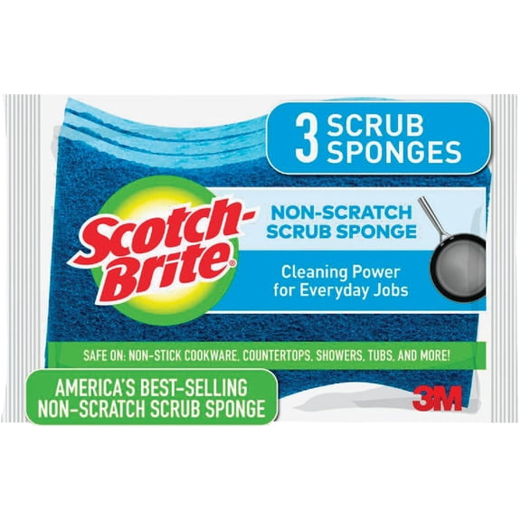 Scotch-Brite Non-Scratch Scrub Sponge - Scrub Sponge - 3 Pack, Pack of 2