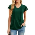 thumbnail image 2 of Cueply Womens Casual Tops Summer Short Sleeve V Neck T Shirts Loose Tunic Tops, 2 of 6