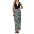 thumbnail image 2 of Leopard Skirts for Women Maxi Mesh Elastic High Waisted Bodycon Y2k Slim Fit Trendy Long Skirt M Black Leopard, 2 of 6