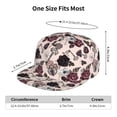 thumbnail image 6 of Haiem Retro Red Black Roses Classic Snapback Cap Flat Bill Hat Baseball Cap Adjustable Size Cotton Dad Hat, 6 of 9