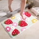 thumbnail image 4 of Alfombra de baño fresa - Tapete de microfibra absorbente 45x65cm - antideslizante, de secado rápido para baño, dormitorio, entrada - Verde Rosa Gris, 4 of 6