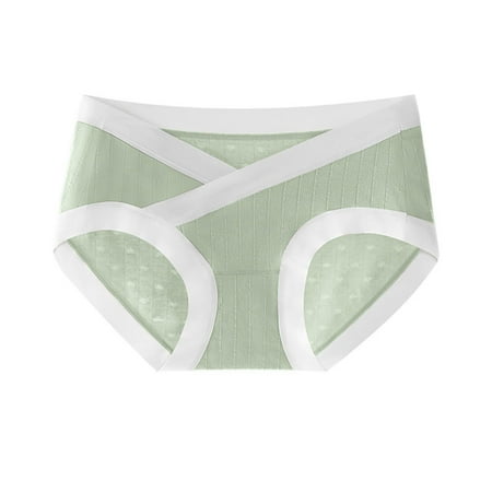 Summer Savings  Low Waist Maternity Underwear  Cotton  Stretchy  Comfortable  Soft  Breathable  for Pregnancy  Daily Wear  Seamless  Seamless Briefs  Plus Size Women Pants | Green 2XL  Sopatenor
