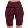thumbnail image 5 of LEKWK Short Leggings for Women High Waist Side Pockets Tummy Control Gym Leggings Stretchy Yoga Workout Leggings Compression Running Athletic Gear, 5 of 7