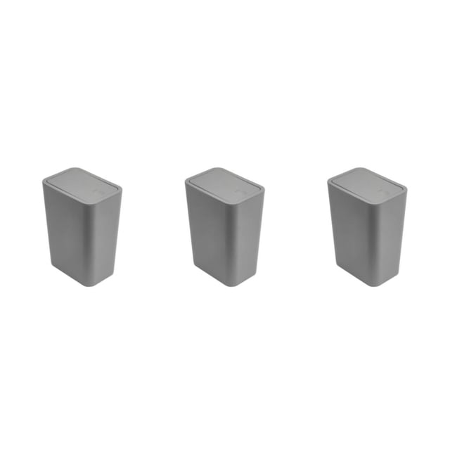Bewildely Papelera asequible y ecológica para un estilo de vida más ecológico Papeleras multifuncionales Papelera gris claro S Type1 NO1