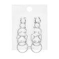 thumbnail image 5 of Time And Tru Essentials Multi Ear Silver Hoop Earrings, 6 Pack, 5 of 5