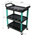thumbnail image 2 of Tool Carts 3 Tier Rolling Auto Detail Cart With Wheels,Car Wash Organizer for Detailers Garage, Workshop, Repair Shop, Storage Tool, Green&Black,Utility Tool Carts, 2 of 2