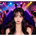 thumbnail image 5 of Halloween Devil Wing Headband, Red Black Dark Little Devil Headpiece, 12.6x14.2 Inch Party Photo Prop, 5 of 7