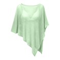 thumbnail image 4 of Women Asymmetrical Off Shoulder Beach Cover Up Wrap Sun Shawl,Green,One Size, 4 of 5