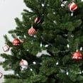 thumbnail image 4 of Sunnydaze Holiday Glitter Red/White Plastic Christmas Ornament Balls, 30 Count, 4 of 7