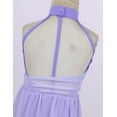 thumbnail image 5 of Alvivi Girls Chiffon Ballet Dance Leotard Dress Lyrical Contemporary Dancewear 6-16 Lavender 12, 5 of 7