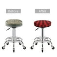 thumbnail image 4 of Goofa Buffalo Plaid Red Black Printed Stool Covers Round, Waterproof Round Bar Stool Covers Anti-Slip Round Bar Stool Seat Cover with Elastic Bands Durable -13 inch, 4 of 7