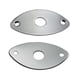 thumbnail image 2 of Placa Jack curvada ovalada de 2 piezas para bajo de Guitarra Eléctrica Yuyangstore Plata, 2 of 8