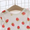 thumbnail image 5 of TAIAOJING Toddler Boys Girls Short Sleeve Clothing Kids Cartoon Strawberry Dinosaur Prints Tops Shorts Outfits For 12-18 Months, 5 of 7
