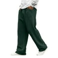 thumbnail image 3 of Men's Relaxed Fit Corduroy Stretch Waist Straight Leg Pants - Casual Trousers for Everyday Wear, Comfortable for All Day UseArmy GreenL, 3 of 7