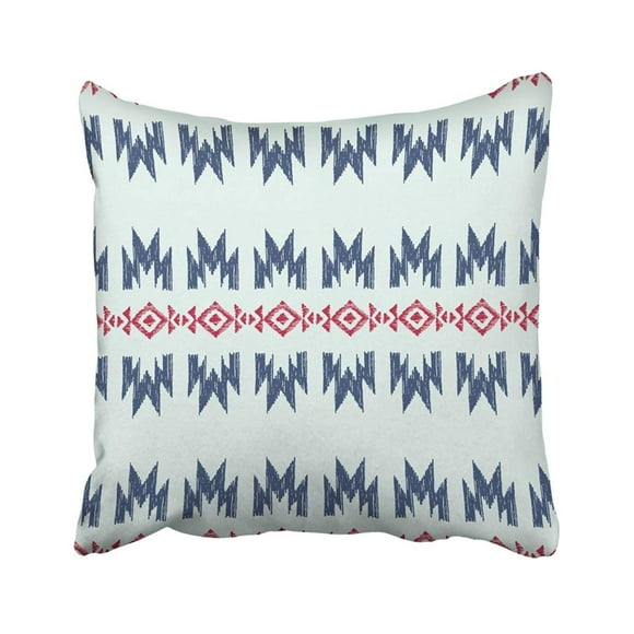 RYLABLUE Abstract Tribal American Ornamental Ethnic Mexican Motifs Boho Style Native America Pillowcase Cover 20x20 inch