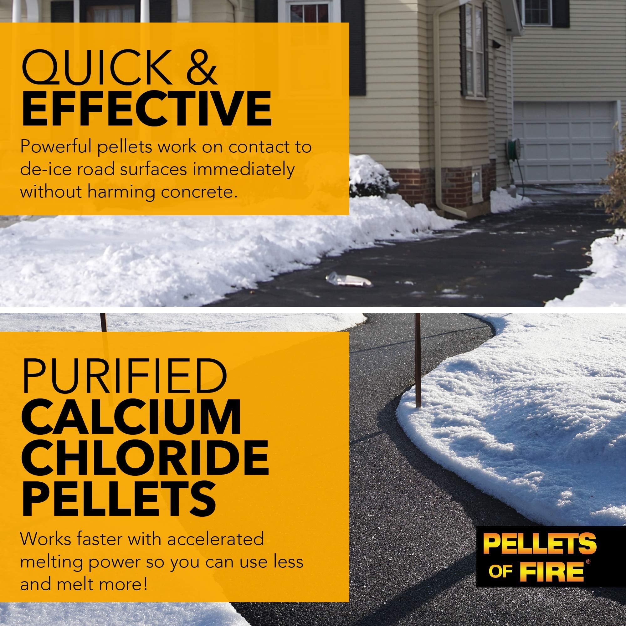 Pellets of Fire CP9 Snow & Ice Melter Calcium Chloride Pellets 9-Pound Jug 