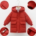 thumbnail image 2 of ZACPNCV Girls' Water- Long Puffer Jacket Winter Coat with Faux Fur-Lined Hood Red 9-10 Years, 2 of 8