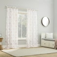 thumbnail image 4 of Sun Zero Romy Generation Lattice Bows Sheer Tie Top Curtain Panel, 50"W x 63"L, Pink, 4 of 7
