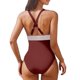 thumbnail image 2 of WILLBEST Traje de Baño de Manga Larga Para Mujer, Traje de Baño Para Mujer, Cuello En V, Monokini, Cintura Elástica, E Ropa de Playa Para Fiesta En La Piscina, Verano, 2 of 5