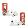 thumbnail image 1 of Hipkoo Toofani Badminton Shuttlecocks , Goose Feather Shuttlecocks Stable & Durable | High-Speed Shuttlecocks for Indoor Outdoor Game | Pack Of 6, 1 of 5