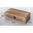 thumbnail image 3 of MYG Boîte de Rangement Rectangulaire en Bois Rétro Boîte à Clapet en Bois Boîte Cadeau, 3 of 9