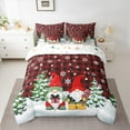thumbnail image 2 of Castle Fairy Cartoon Gnome 7 Pieces Bedding Comforter Set for Kids,Christmas Tree Full Bedding Set Lightweight,Geometric Plaid Fitted Sheet Flat Sheet,Super Cozy Room Decor, 2 of 8