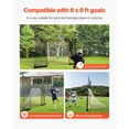 thumbnail image 7 of 12x9 ft Hockey Lacrosse Goal Backstop Training Net Extended Coverage Net Only, 7 of 7