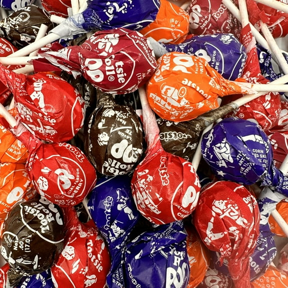 Tootsie Roll Pops - Candy Fruit Flavors with Chocolate Tootsie Roll Center - 1 Pound Bulk Bag - Assorted Individually Wrapped Tootsie Pops Lollipops Holiday Candy (Approx 22 Count)