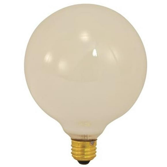 S3001 Lampe Décorative Incandescente Satco G40- 40 Watt - Blanc Brillant
