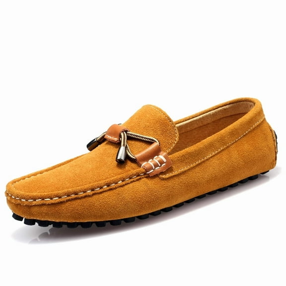 Men's Casual Loafers Slip On Leather Shoes Lightweight Driving Shoes Moccasins Classic Penny Loafer Flats Boat Shoes Outdoor Walking Shoes