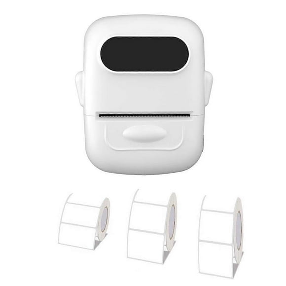 Portable Label Printer Thermal Printer Inkless Adhesive Name Sticker Labeling Machine Similar with 3Roll Paper