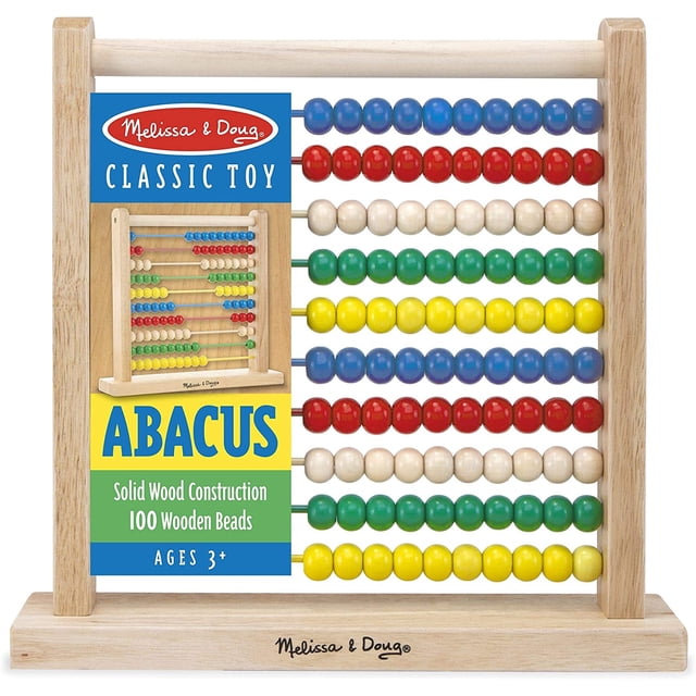 Juguete de Aprendizaje Melissa & Doug Ábaco Clásico MD-08665 100 Cuentas 8 Actividades de Madera Infantil