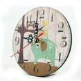thumbnail image 3 of Fiudx Reloj de Pared de Madera Vintage, Diseño Antiguo Silencioso, Reloj Analógico Clásico, Decoración para Sala de Estar y Dormitorio, Elegante Regalo de Inauguración de La Casa, Funciona con Pilas, 3 of 3