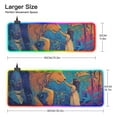 thumbnail image 3 of Lion and Girl RGB Gaming Mouse Pad Large Keyboard Mat Rubber Base 13 Light Modes, 3 of 6